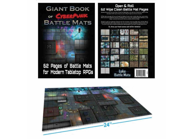 Gamers Guild AZ Loke Battlemats Giant Book Of Battle Mats: Cyberpunk Battle Mats (Pre-order) GTS