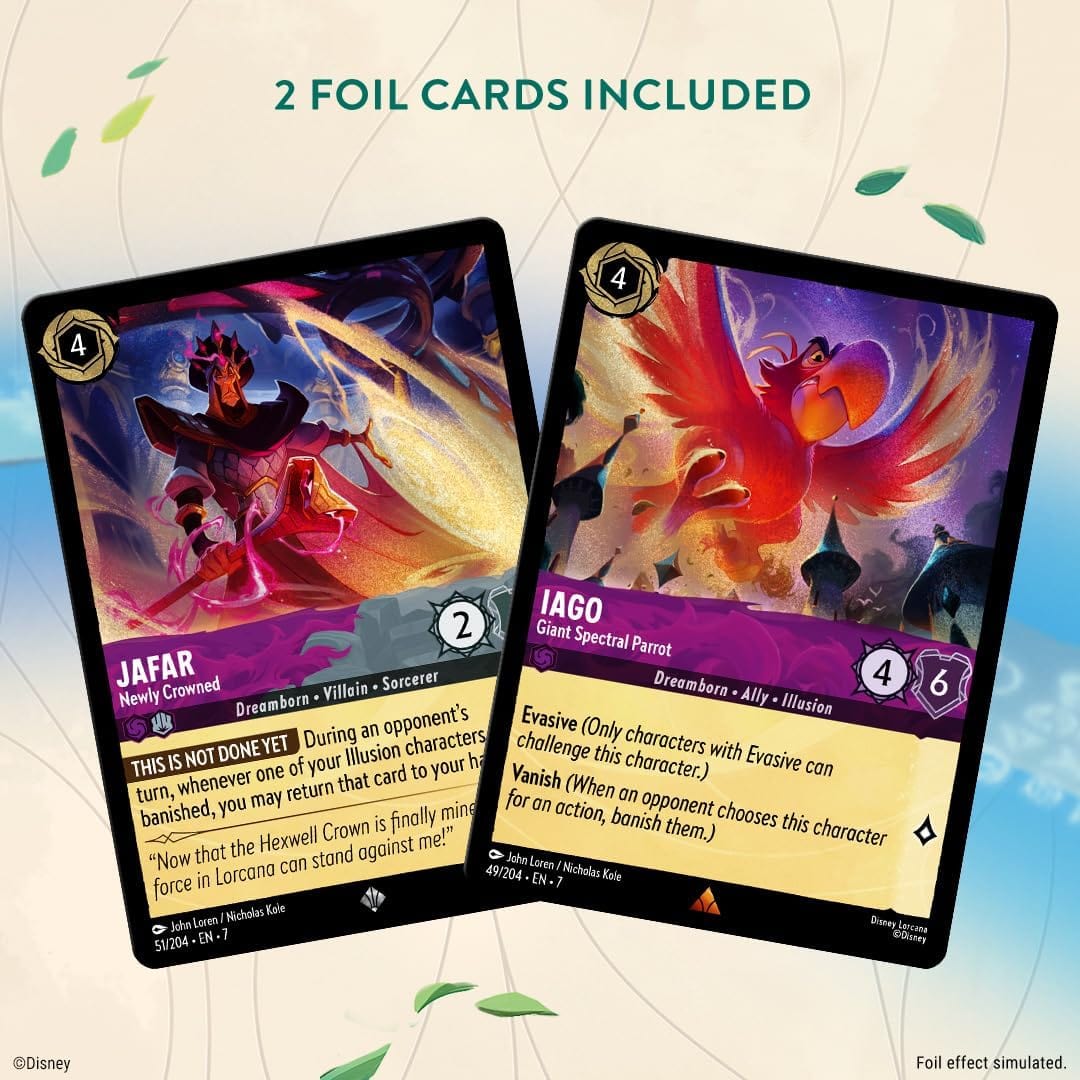 Lorcana TCG: Archazia's Island Amethyst & Steel (Jafar and Iago) - Sta Gamers Guild AZ Lorcana TCG: Archazia's Island Amethyst & Steel (Jafar and Iago) - Sta Gamers Guild AZ