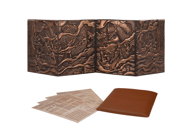 Gamers Guild AZ Lynx Accessories Lynx Accessories: 3D Faux-Leather Customizable Game Master Screen Quartermaster Direct