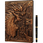 Gamers Guild AZ Lynx Accessories Lynx Accessories: 3D Faux-Leather Notebook / Journal - Bronze Dragon Quartermaster Direct