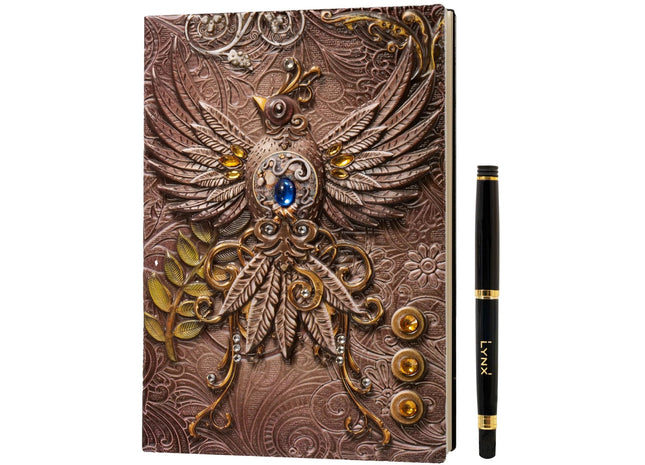 Gamers Guild AZ Lynx Accessories Lynx Accessories: 3D Faux-Leather Notebook / Journal - Pink Phoenix Quartermaster Direct