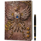 Gamers Guild AZ Lynx Accessories Lynx Accessories: 3D Faux-Leather Notebook / Journal - Pink Phoenix Quartermaster Direct