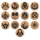 Gamers Guild AZ Lynx Accessories Lynx Accessories: Set of 13 RPG Class & DM Icon Coasters Quartermaster Direct