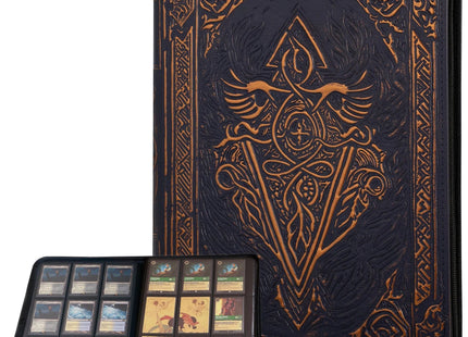 Gamers Guild AZ Lynx Accessories Lynx Accessories: TCG Faux-Leather Trading Card Binder - Blue Quartermaster Direct