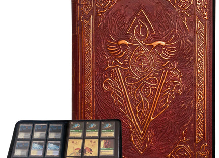 Gamers Guild AZ Lynx Accessories Lynx Accessories: TCG Faux-Leather Trading Card Binder - Red Quartermaster Direct