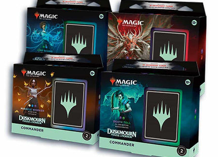 Gamers Guild AZ Magic: The Gathering Magic the Gathering: Duskmourn: House of Horror  Commander Display (4ct) (Pre-Order) GTS