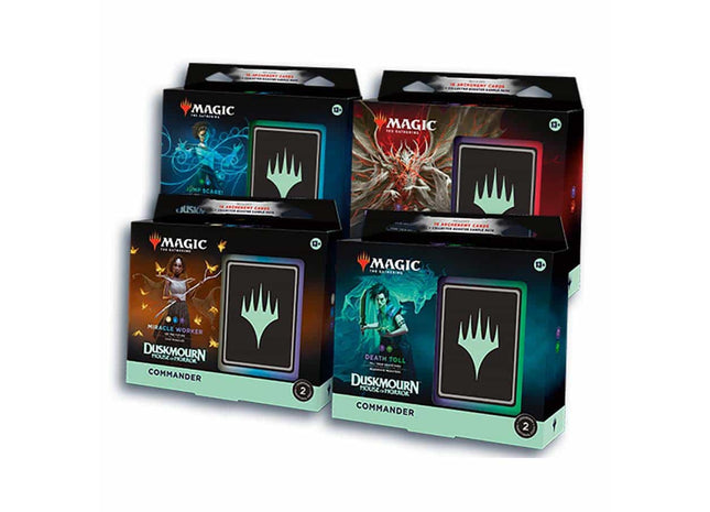 Gamers Guild AZ Magic: The Gathering Magic the Gathering: Duskmourn: House of Horror  Commander Display (4ct) (Pre-Order) GTS