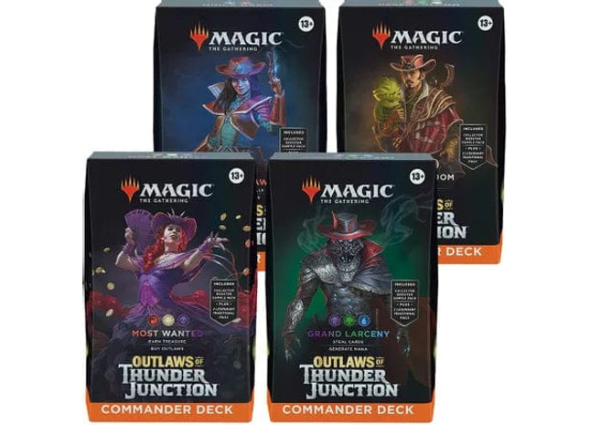 Gamers Guild AZ Magic: The Gathering Magic: The Gathering - Outlaws of Thunder Junction Commander (4ct) (Pre-Order) Magic: The Gathering