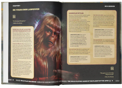 Gamers Guild AZ Magnetic Press Play Planet of the Apes RPG: Solo Play Rulebook (Pre-Order) Quartermaster Direct