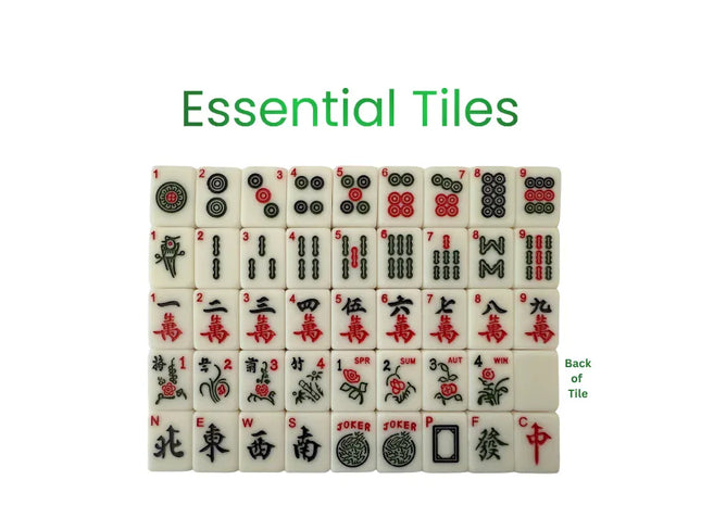 Gamers Guild AZ Mahjong Studios American Mahjong Set (152 Tiles) - Essential Tiles, All in One Bundle Faire
