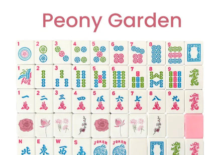 Gamers Guild AZ Mahjong Studios American Mahjong Tile Set (160 Tiles) - Peony Garden Faire