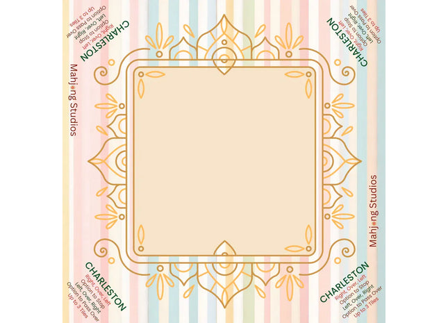 Gamers Guild AZ Mahjong Studios Mahjong Mat 33 X 33 - Pastel Luxe Faire