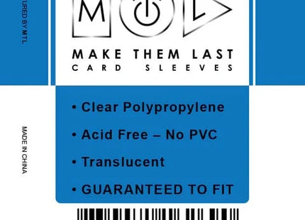 Gamers Guild AZ Make Them Last TBAN 70x100 mm 50pcs Thick Board Games & Card Sleeves Make Them Last