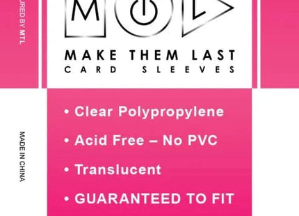 Gamers Guild AZ Make Them Last TBEU 80x120 mm 50pcs Thick Board Games & Card Sleeves Make Them Last