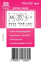 Gamers Guild AZ Make Them Last TBEU 80x120 mm 50pcs Thick Board Games & Card Sleeves Make Them Last