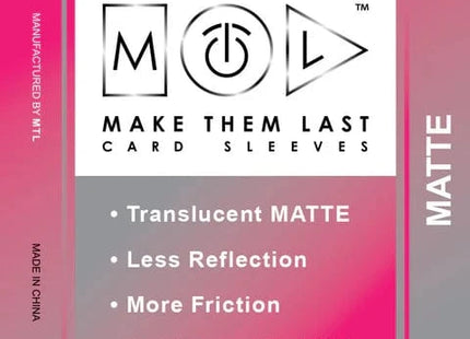 Gamers Guild AZ Make Them Last TBEUM 80x120 mm 50pcs Thick Matte Board Games & Card Sleeves Make Them Last