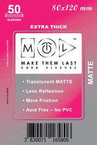 Gamers Guild AZ Make Them Last TBEUM 80x120 mm 50pcs Thick Matte Board Games & Card Sleeves Make Them Last