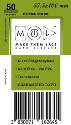 Gamers Guild AZ Make Them Last TKMC 57.5x100 mm 50pcs Thick Board Games & Card Sleeves Make Them Last