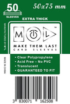 Gamers Guild AZ Make Them Last TMPL 50x75 mm 50pcs Thick Board Games & Card Sleeves Make Them Last