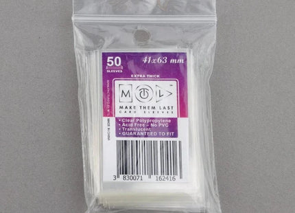 Gamers Guild AZ Make Them Last TMUS 41x63 mm 50pcs Thick Board Games & Card Sleeves Make Them Last