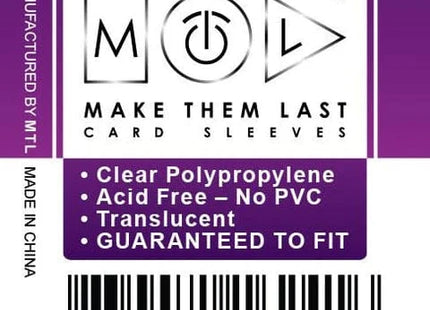 Gamers Guild AZ Make Them Last TMUS 41x63 mm 50pcs Thick Board Games & Card Sleeves Make Them Last