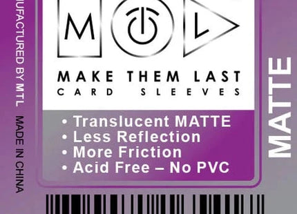 Gamers Guild AZ Make Them Last TMUSM 41x63 mm 50pcs Thick Matte Board Games & Card Sleeves Make Them Last