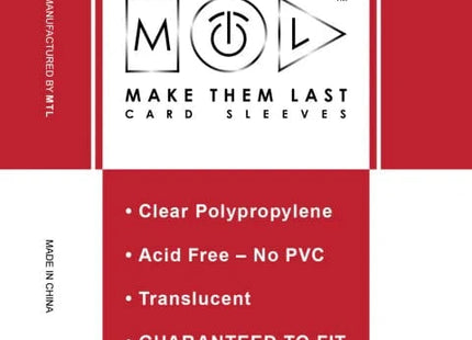 Gamers Guild AZ Make Them Last TOSKB 102x152 mm 50pcs Thick Board Games & Card Sleeves Make Them Last