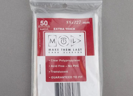 Gamers Guild AZ Make Them Last TOSRB 88x127 mm 50pcs Thick Board Games & Card Sleeves Make Them Last