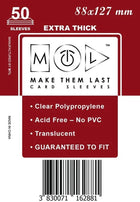 Gamers Guild AZ Make Them Last TOSRB 88x127 mm 50pcs Thick Board Games & Card Sleeves Make Them Last