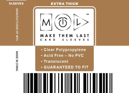 Gamers Guild AZ Make Them Last TS55 55x55 mm 50pcs Thick Board Games & Card Sleeves Make Them Last