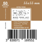 Gamers Guild AZ Make Them Last TS55 55x55 mm 50pcs Thick Board Games & Card Sleeves Make Them Last