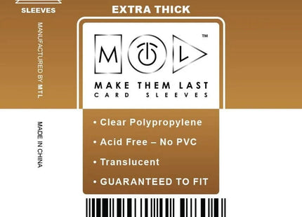 Gamers Guild AZ Make Them Last TS80 80x80 mm 50pcs Thick Board Games & Card Sleeves Make Them Last