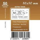 Gamers Guild AZ Make Them Last TS80 80x80 mm 50pcs Thick Board Games & Card Sleeves Make Them Last