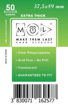 Gamers Guild AZ Make Them Last TSTN 57.5x89 mm 50pcs Thick Board Games & Card Sleeves Make Them Last