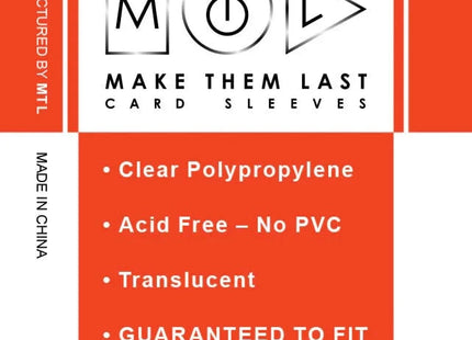 Gamers Guild AZ Make Them Last TSWK 54x86 mm 50pcs Thick Board Games & Card Sleeves Make Them Last