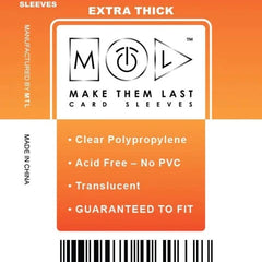 Gamers Guild AZ Make Them Last TTCG 63.5x88 mm 50pcs Thick Board Games & Card Sleeves Make Them Last