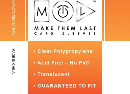 Gamers Guild AZ Make Them Last TTCG 63.5x88 mm 50pcs Thick Board Games & Card Sleeves Make Them Last