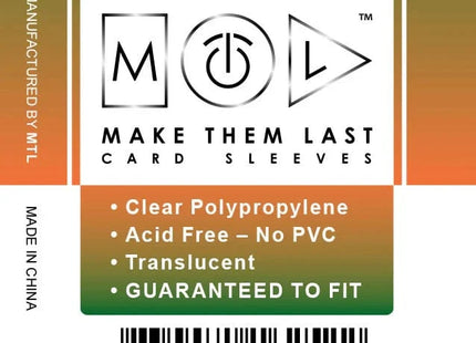 Gamers Guild AZ Make Them Last TTMD 55x77 mm 50pcs Thick Board Games & Card Sleeves Make Them Last