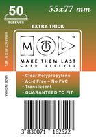 Gamers Guild AZ Make Them Last TTMD 55x77 mm 50pcs Thick Board Games & Card Sleeves Make Them Last