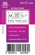 Gamers Guild AZ Make Them Last TUSA 56x87 mm 50pcs Thick Board Games & Card Sleeves Make Them Last