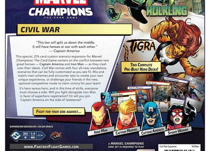 Gamers Guild AZ Marvel Champions Marvel Champions LCG: Civil War Expansion (Pre-Order) Asmodee