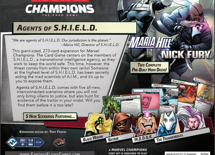 Gamers Guild AZ Marvel Champions Marvel Champions: The Card Game – Agents of S.H.I.E.L.D Expansion (Pre-Order) Asmodee