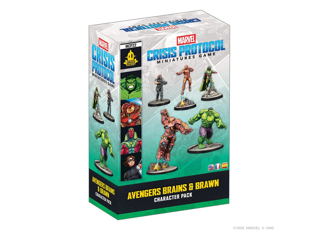 Gamers Guild AZ Marvel Crisis Protocol Marvel: Crisis Protocol - Avengers: Brains & Brawn Character Pack (Pre-Order) Asmodee