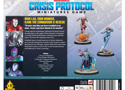 Gamers Guild AZ Marvel Crisis Protocol Marvel: Crisis Protocol - Iron Lad, Iron Monger, Kang the Conqueror & Rescue (Pre-Order) Asmodee