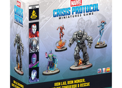Gamers Guild AZ Marvel Crisis Protocol Marvel: Crisis Protocol - Iron Lad, Iron Monger, Kang the Conqueror & Rescue (Pre-Order) Asmodee