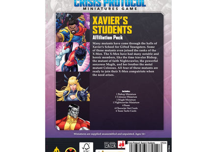 Gamers Guild AZ Marvel Crisis Protocol Marvel: Crisis Protocol - Xavier’s Students Affiliation Pack (Pre-Order) Asmodee