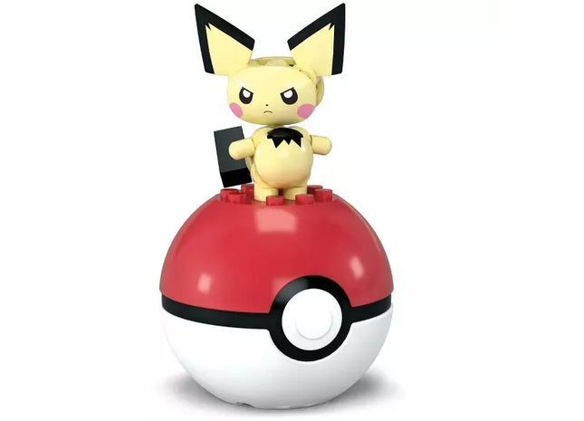 Gamers Guild AZ Mattel Pokemon: Mega Construx Poke Ball Toy Kit - Pichu Discontinue