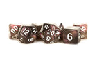 Gamers Guild AZ Metallic Dice Games 16mm Acrylic Polyhedral Dice Set: Stardust Supervolcano - Black Friday AGD