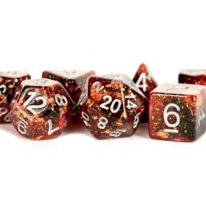 Gamers Guild AZ Metallic Dice Games 7-Die Set 16mm: Eternal Fire Metallic Dice Games