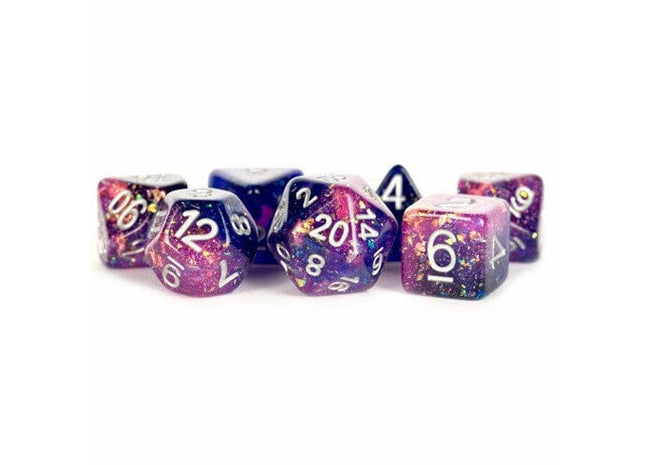 Gamers Guild AZ Metallic Dice Games 7-Die Set 16mm: Eternal - Purple/Blue Metallic Dice Games